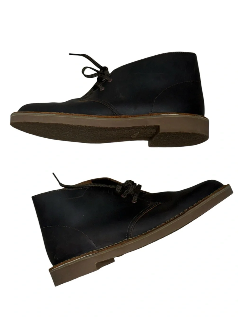 Clarks Bushacre 3 Chukka Boots Dark Brown Leather Men’s Size 10 New Condition